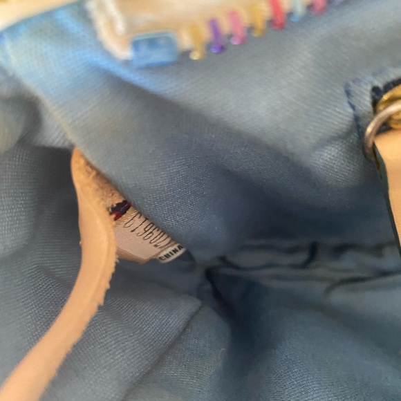 COPY - Dooney & Bourke Clutch Star Pattern ( Tan/Multicolor ) w/ Gold Hardware - Picture 7 of 8